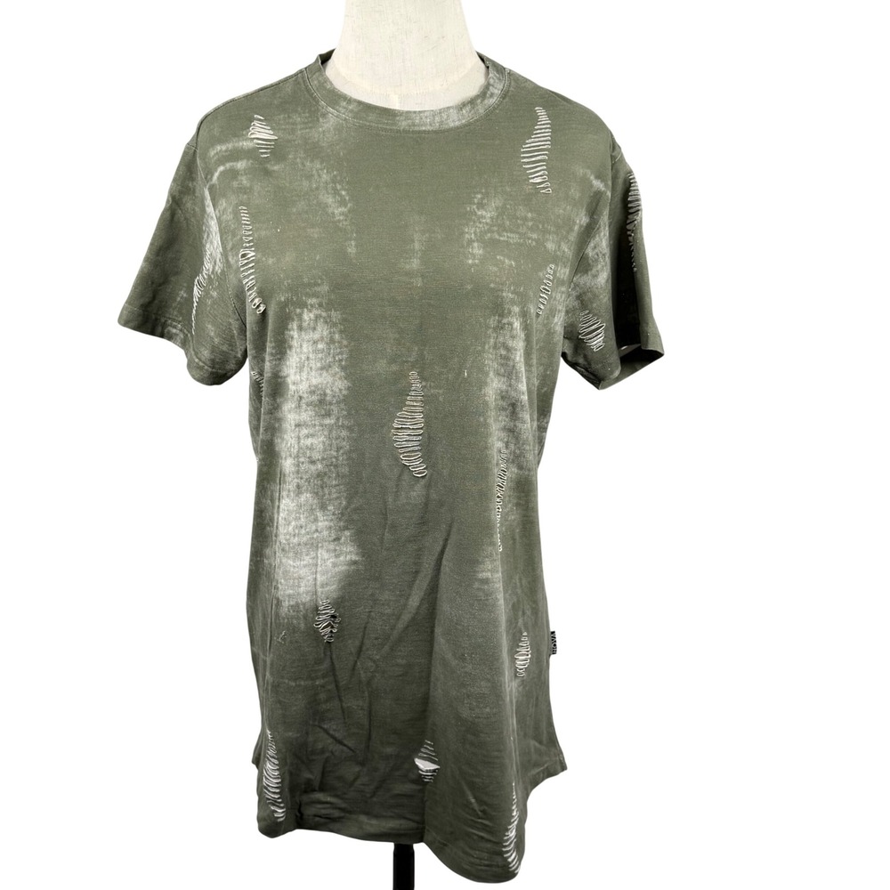 Nova Men S T-Shirt Distressed Acid Wash Streetwear Y2K Streetwear 90s Grunge EUC